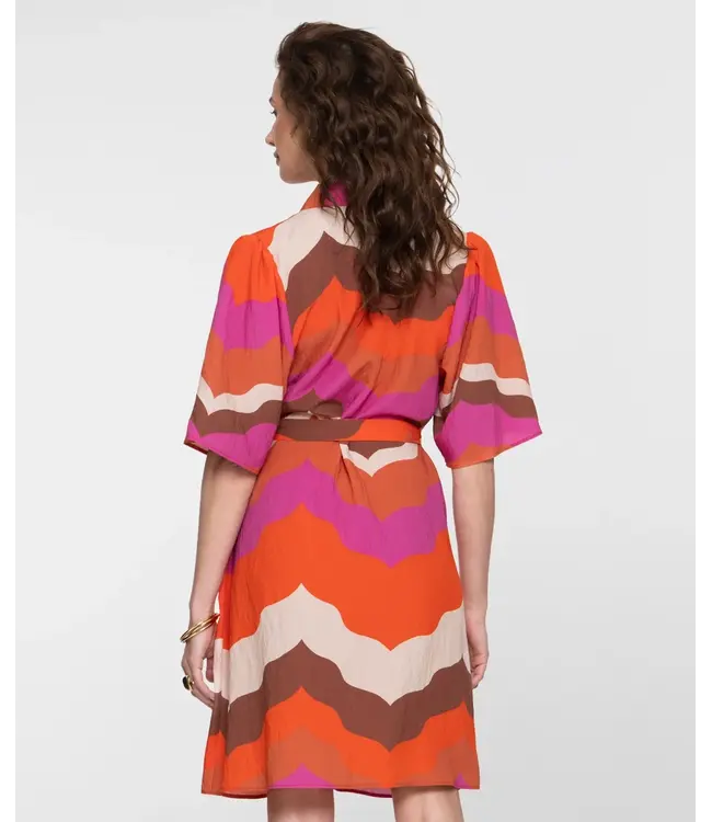 Geisha Dress 67103-20 ecru/brown/casis