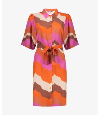 Geisha Dress 67103-20 ecru/brown/casis