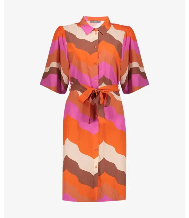 Geisha Dress 67103-20 ecru/brown/casis