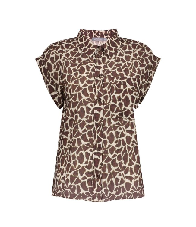 Geisha Blouse 63242-20 sand/chocolate brown