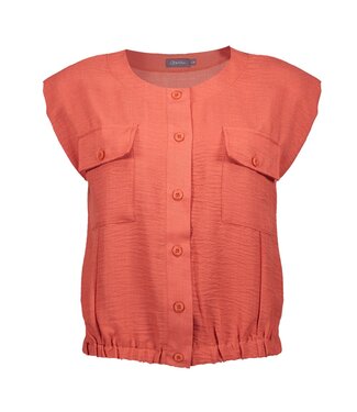 Geisha Blouse with pockets 63092-60 burned orange