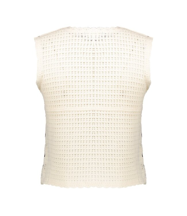 Geisha Vest jacquard 64000-10 ecru/black