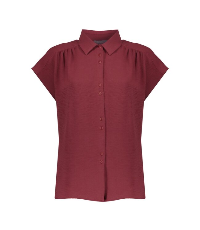 Geisha Blouse with crinckle 63140-21 cherry