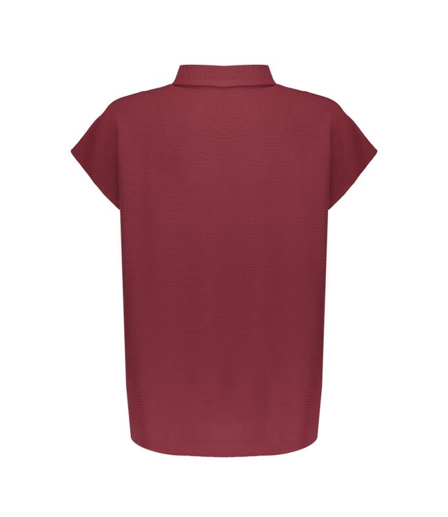 Geisha Blouse with crinckle 63140-21 cherry