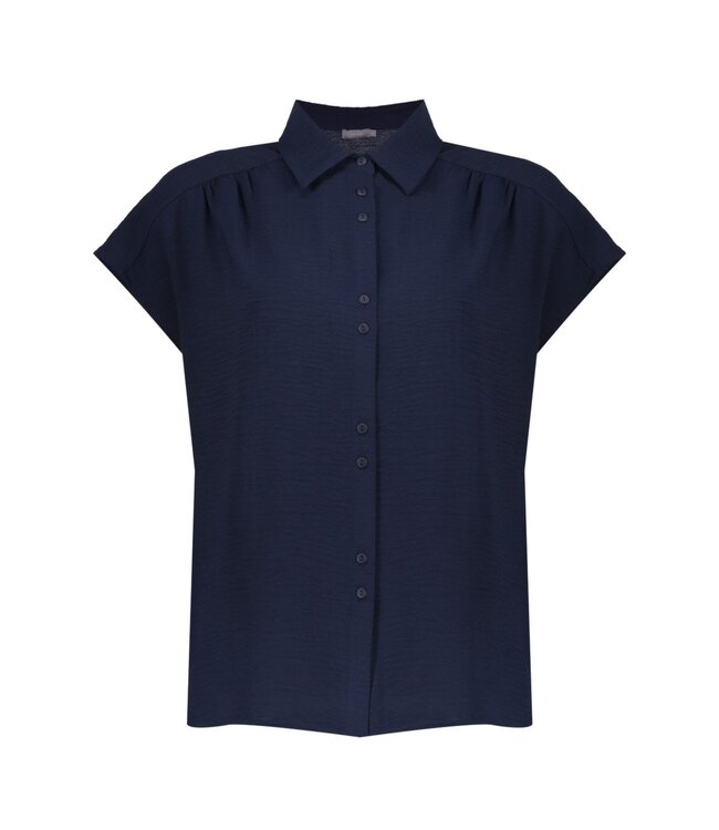 Geisha Blouse crinckle 63140-21 navy