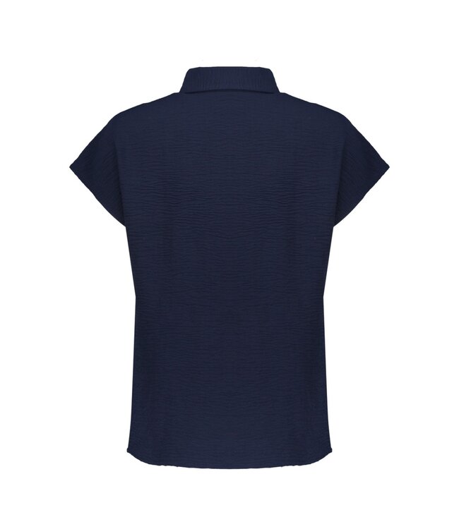 Geisha Blouse crinckle 63140-21 navy
