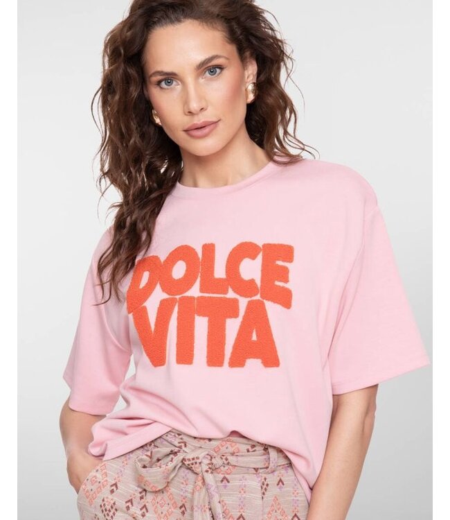 Geisha Sweat scuba 62090-41 light pink/orange