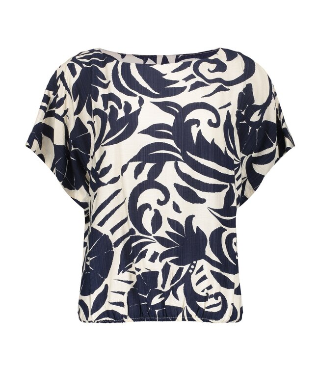 Geisha Top flower 63236-26 navy/ off-white
