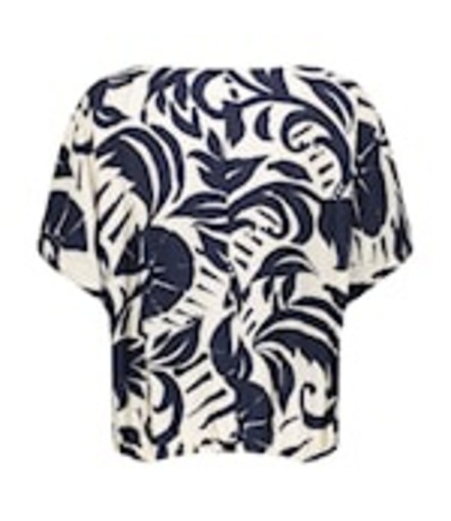 Geisha Top flower 63236-26 navy/ off-white