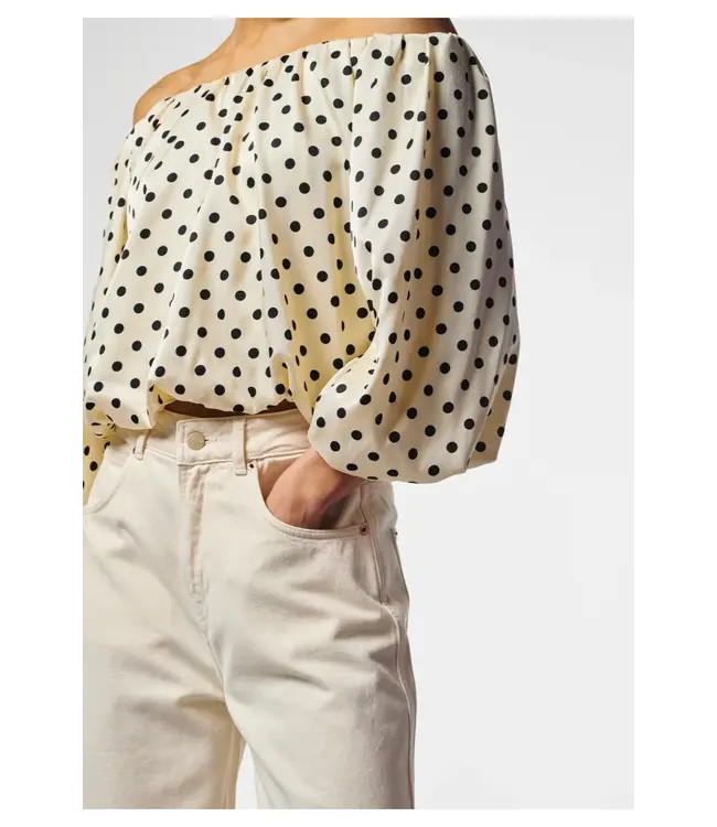 Aaiko Top Maddy dot pes 511 Les blanc