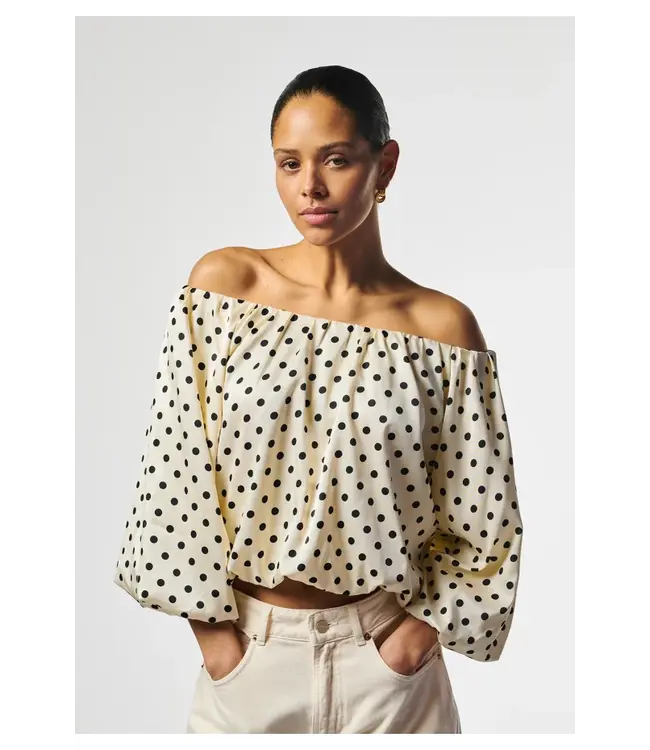 Aaiko Top Maddy dot pes 511 Les blanc