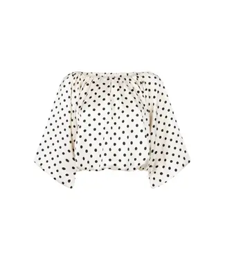 Aaiko Top Maddy dot pes 511 Les blanc