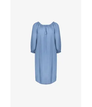 Geisha dress Lyocell denim elastic neck 67302-10 blue denim