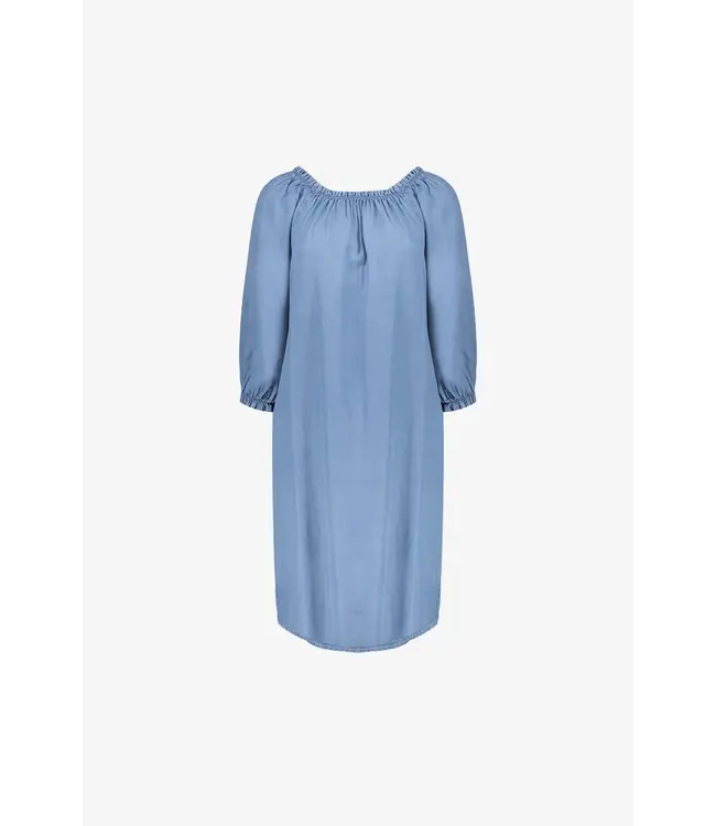 Geisha dress Lyocell denim elastic neck 67302-10 blue denim