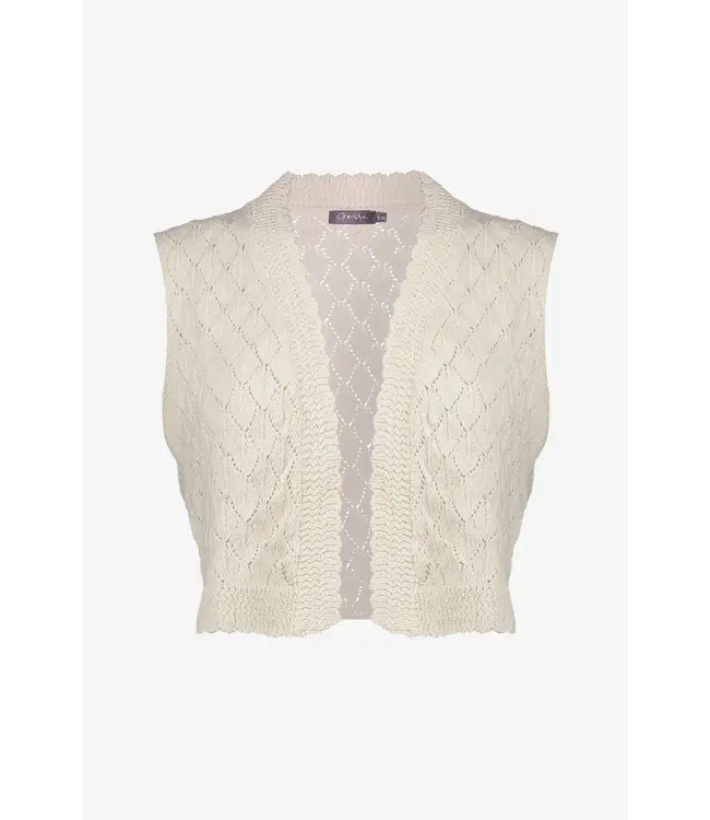 Geisha Gilet crochet 64084-70 ecru