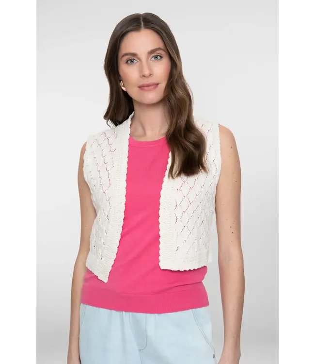 Geisha Gilet crochet 64084-70 ecru