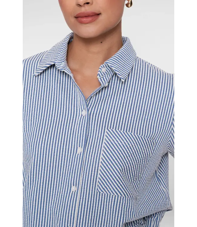 Geisha Blouse 63474-20 blue/off-white