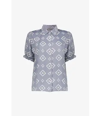 Geisha Blouse 63268-20 blue/ecru