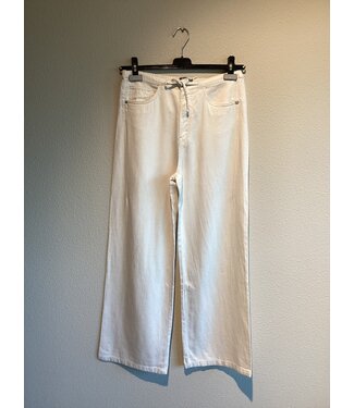 Geisha Jeans wide elastic waist 61303-10 ecru bleached