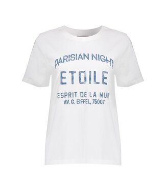 Geisha T-shirt 62067-24 off-white/ jeans blue