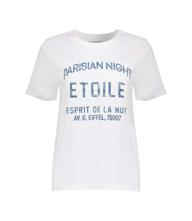 Geisha T-shirt 62067-24 off-white/ jeans blue