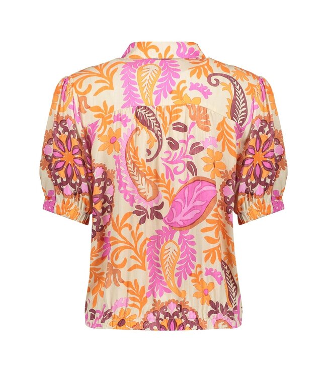 Geisha Blouse 63499-20 orange/pink/sand