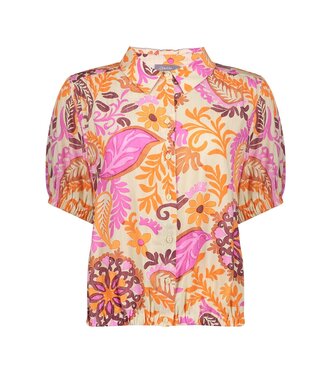 Geisha Blouse 63499-20 orange/pink/sand