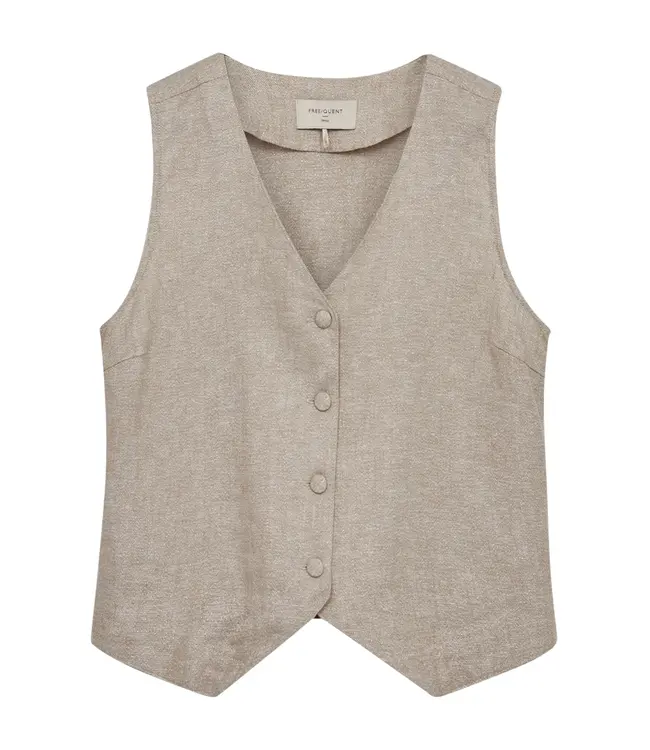 Freequent Waistcoat FQLAVASI 208145 Sand melange w. silver