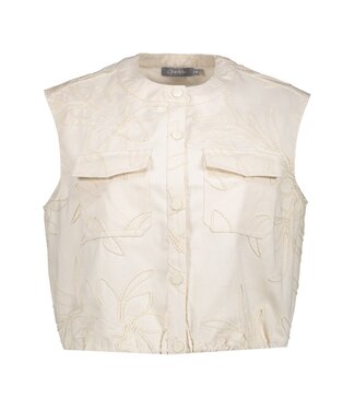 Geisha Gilet embroidery 65307-10 ecru