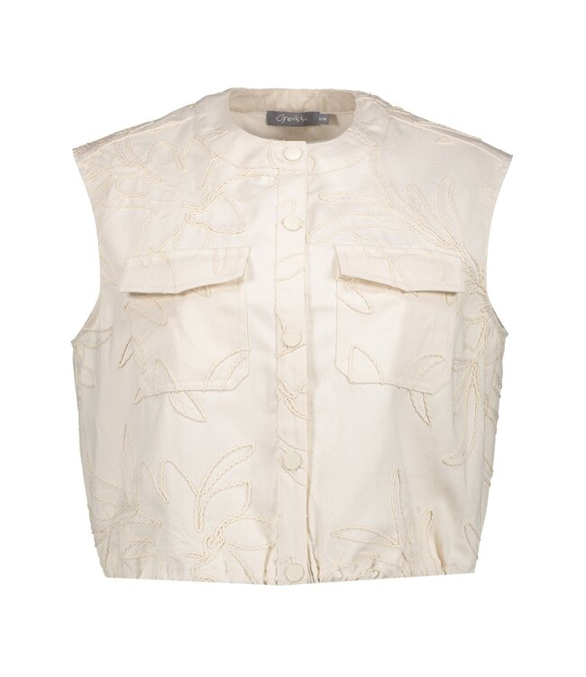 Geisha Gilet embroidery 65307-10 ecru