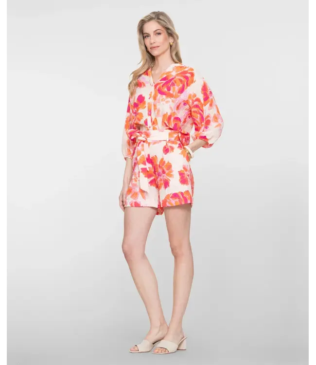 Geisha Blouse 63490-20 orange/pink/sand