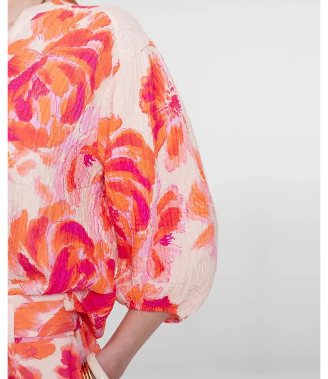 Geisha Blouse 63490-20 orange/pink/sand