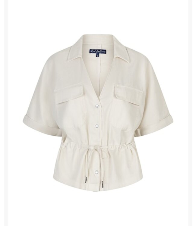 Red Button top Claudette SRB4909 pearl