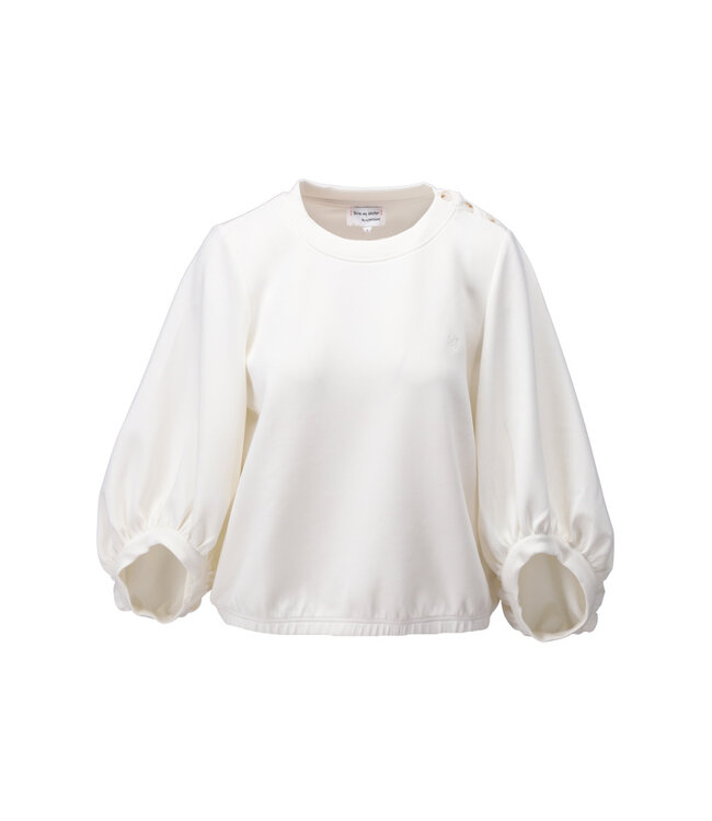 K-Design pull ronde hals met knopen C601L