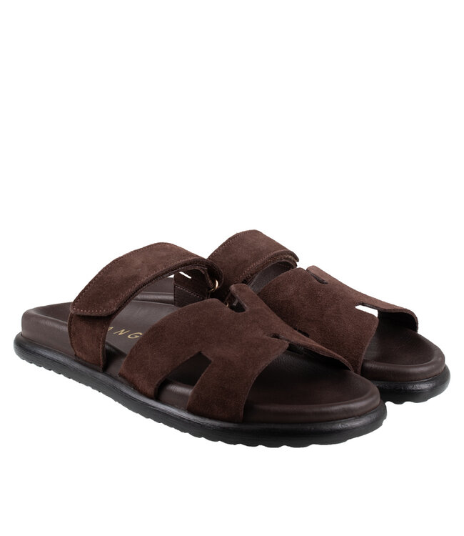 Tango Slipper Lillia 1-n dark brown suede