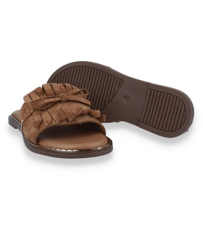 Tango Sandal Audrey 32-b camel suede fringe