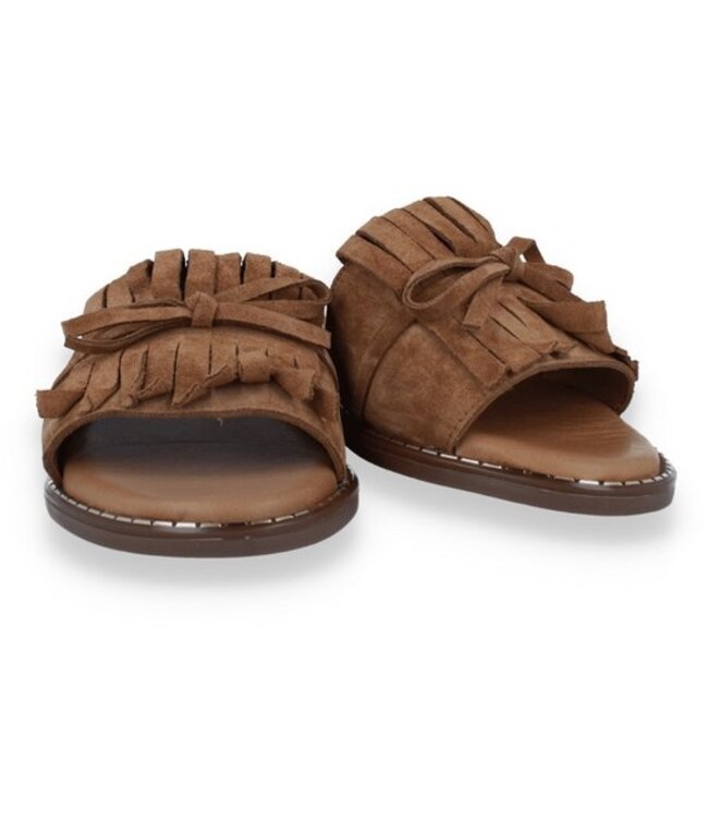 Tango Sandal Audrey 32-b camel suede fringe