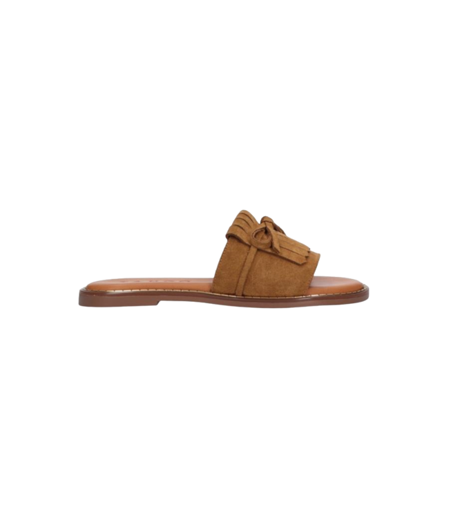 Tango Sandal Audrey 32-b camel suede fringe