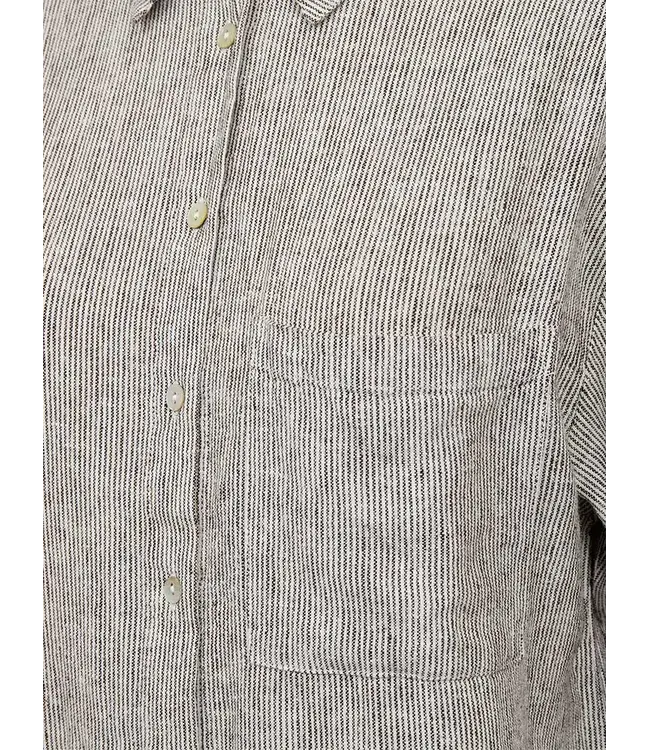 Freequent Shirt FQLAVA 208018 Coffee bean w. star of/white