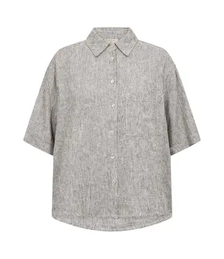 Freequent Shirt FQLAVA 208018 Coffee bean w. star of/white