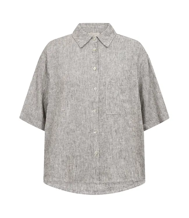 Freequent Shirt FQLAVA 208018 Coffee bean w. star of/white