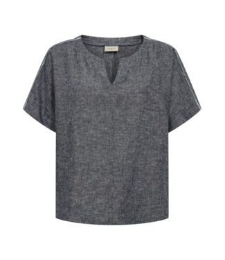 Freequent Blouse FQLAVA 207869 navy blue w. star off/white