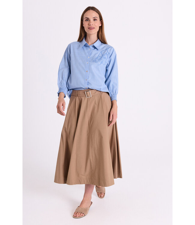 Freequent Shirt FQEVALINA 207661 vista blue w. star off/white