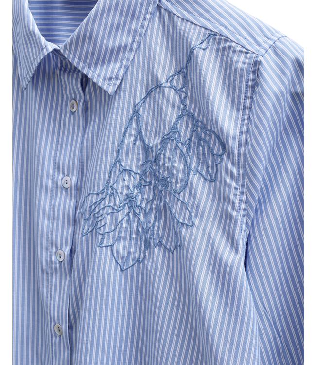 Freequent Shirt FQEVALINA 207661 vista blue w. star off/white