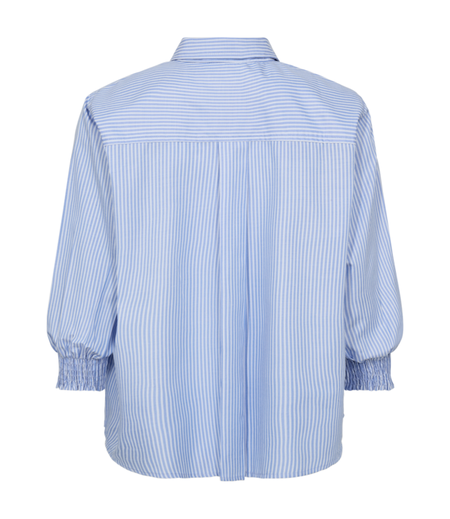 Freequent Shirt FQEVALINA 207661 vista blue w. star off/white