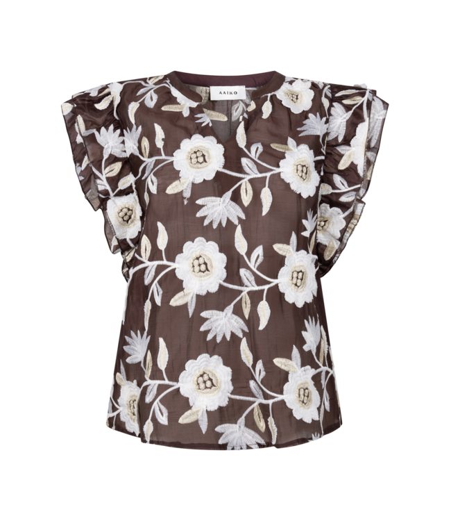 Aaiko Top Yaella ten 518 SS26 Bitter chocolate