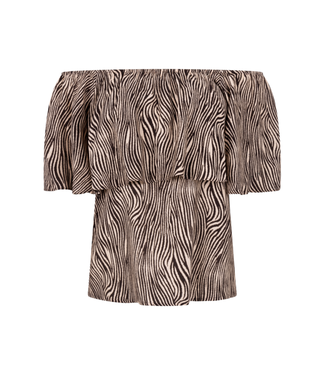 Aaiko Top Tiana vis 523 SS26 hazelnut