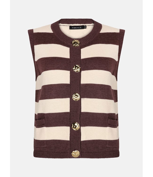 Ydence Top knitted Judith HSK2603 ecru-brown