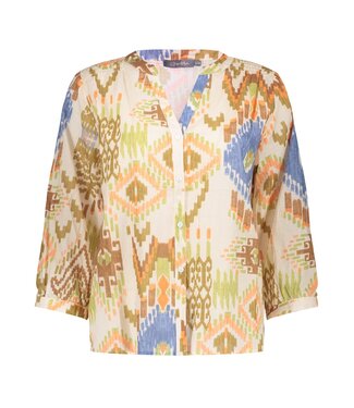 Geisha Blouse 63469-20 caramel/orange/blue