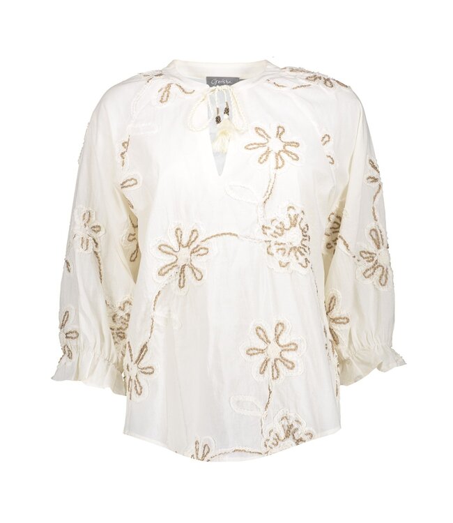 Geisha Top embroidered 63300-10 ecru
